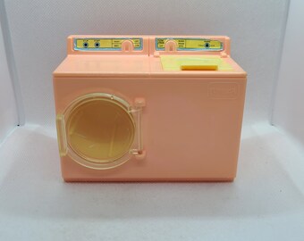Vintage 1990s Playskool Dollhouse Washer and Dryer, Laundry Basket