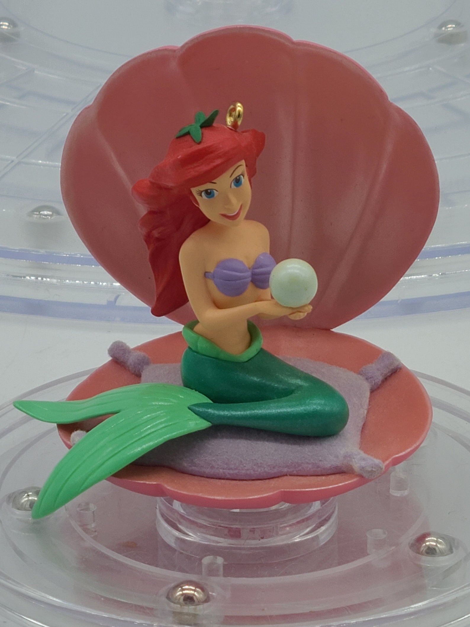Vintage Disney's the Little Mermaid Ariel in Shell Christmas Ornament ...