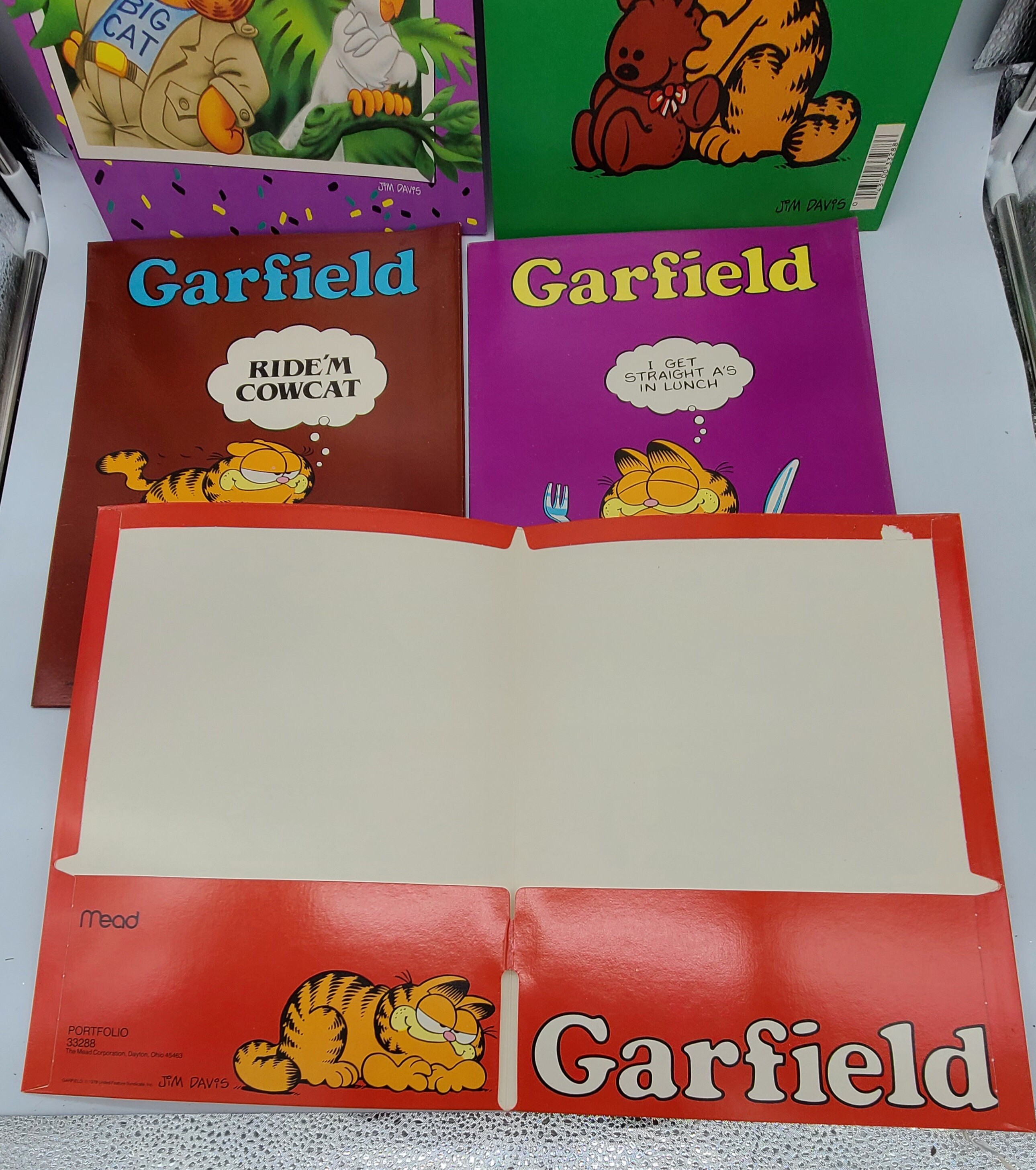 Vintage Garfield 1978 Portfolio Mead School Folders. Sold Etsy