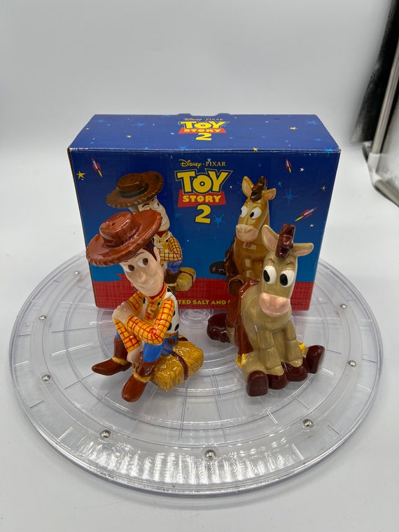 Vintage 1999 Disney Toy Story 2 Woody and Bullseye Salt & Pepper