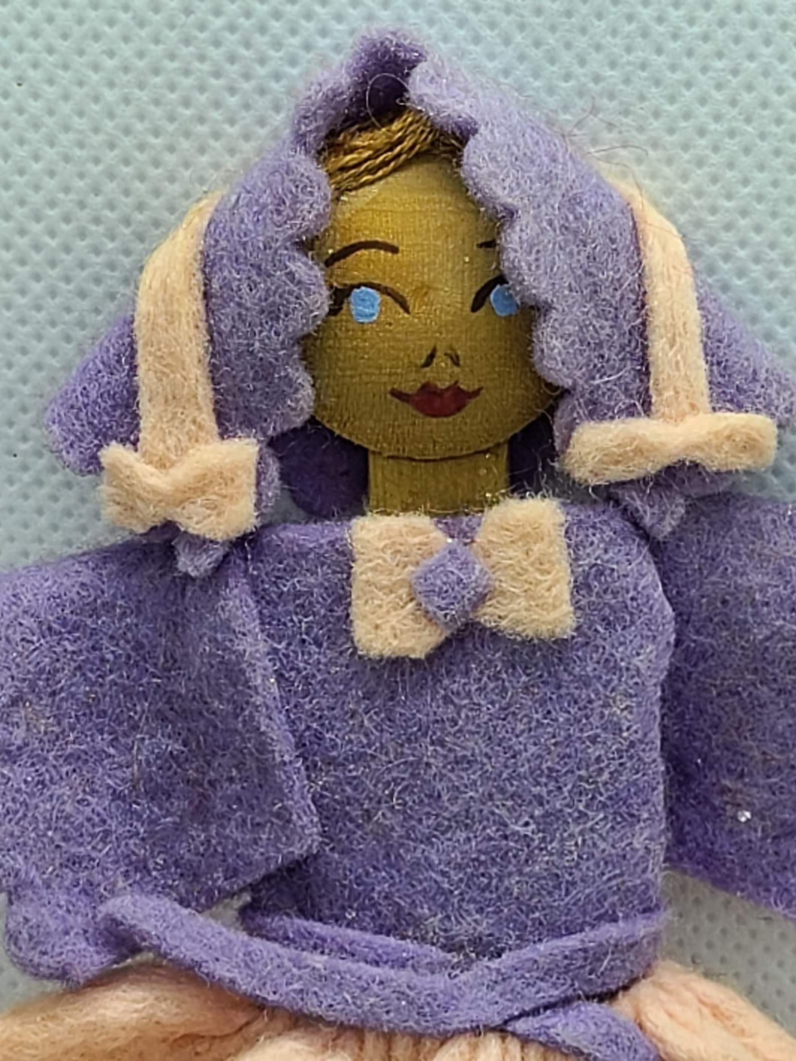 Vintage Felt Handmade Nursery Rhyme Christmas Ornament Mary Etsy