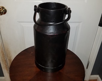 Rustic Metal Milk Jug, Antique Farmhouse Decor, Made in England