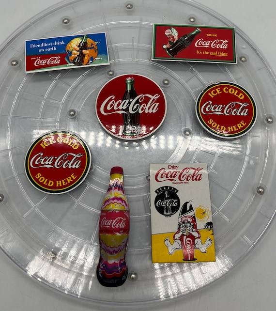 Vintage Metal Sign & More Coca-cola Refrigerator Magnets! Sold