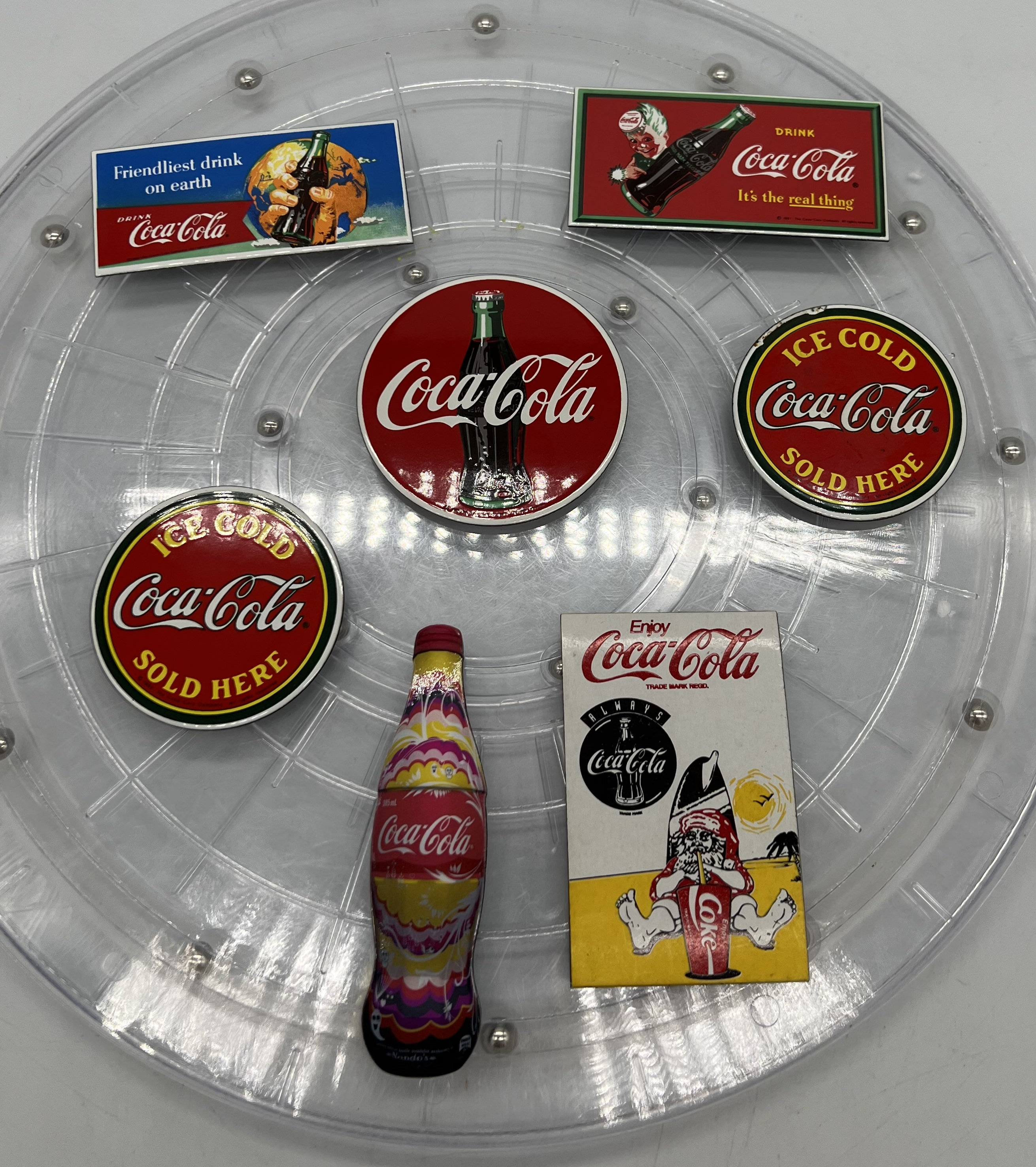 Vintage Metal Sign & More Coca-cola Refrigerator Magnets! Sold