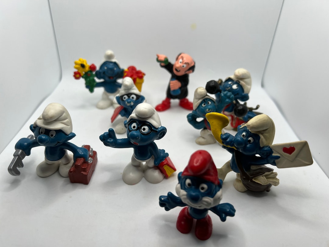 【レア】Babyシリーズ　ヴィンテージ SMURF スマーフ PVC セット Baby Smurf, the smurfs, Pvc figurine. – UpperDutch