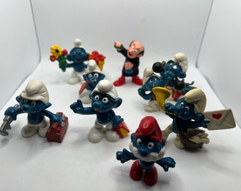 Vintage 1970s  and 1980s PVC Smurfs. Sold Separately!Vintage Smurfs