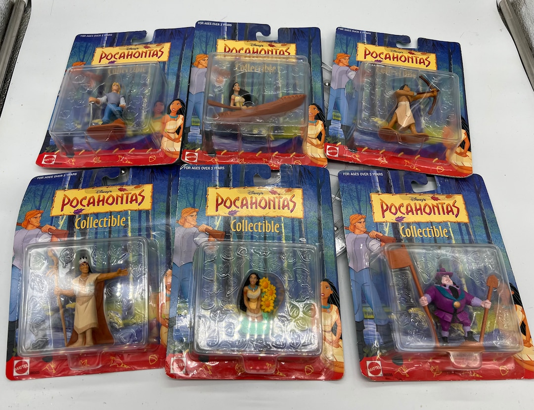 1990年ディズニービンテージキャラクターフィギュア8体 1990年代 ディズニー ポカホンタス コレクタブルフィギュア ミント