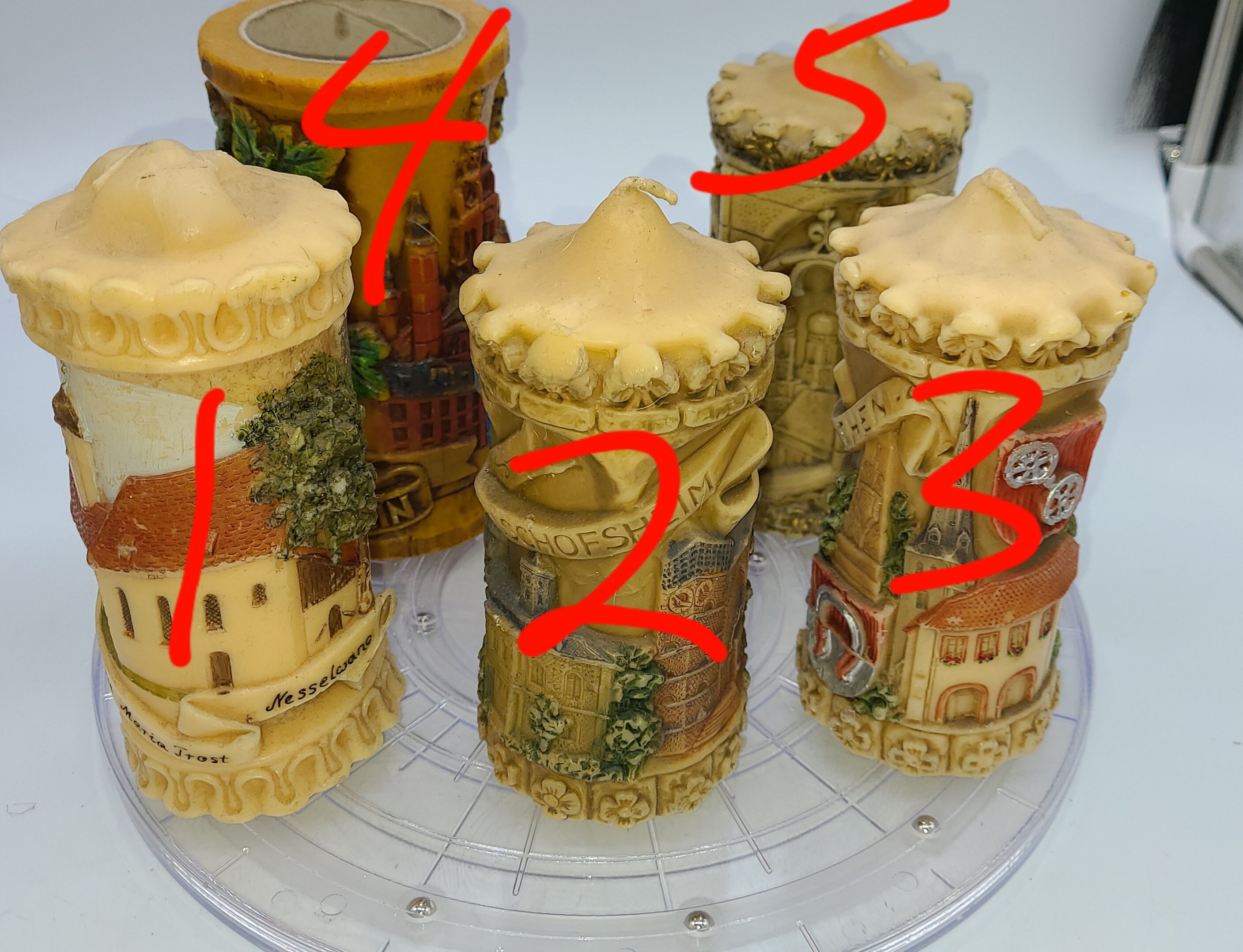 Vintage Large 3D German Candles. Sold Separately Etsy