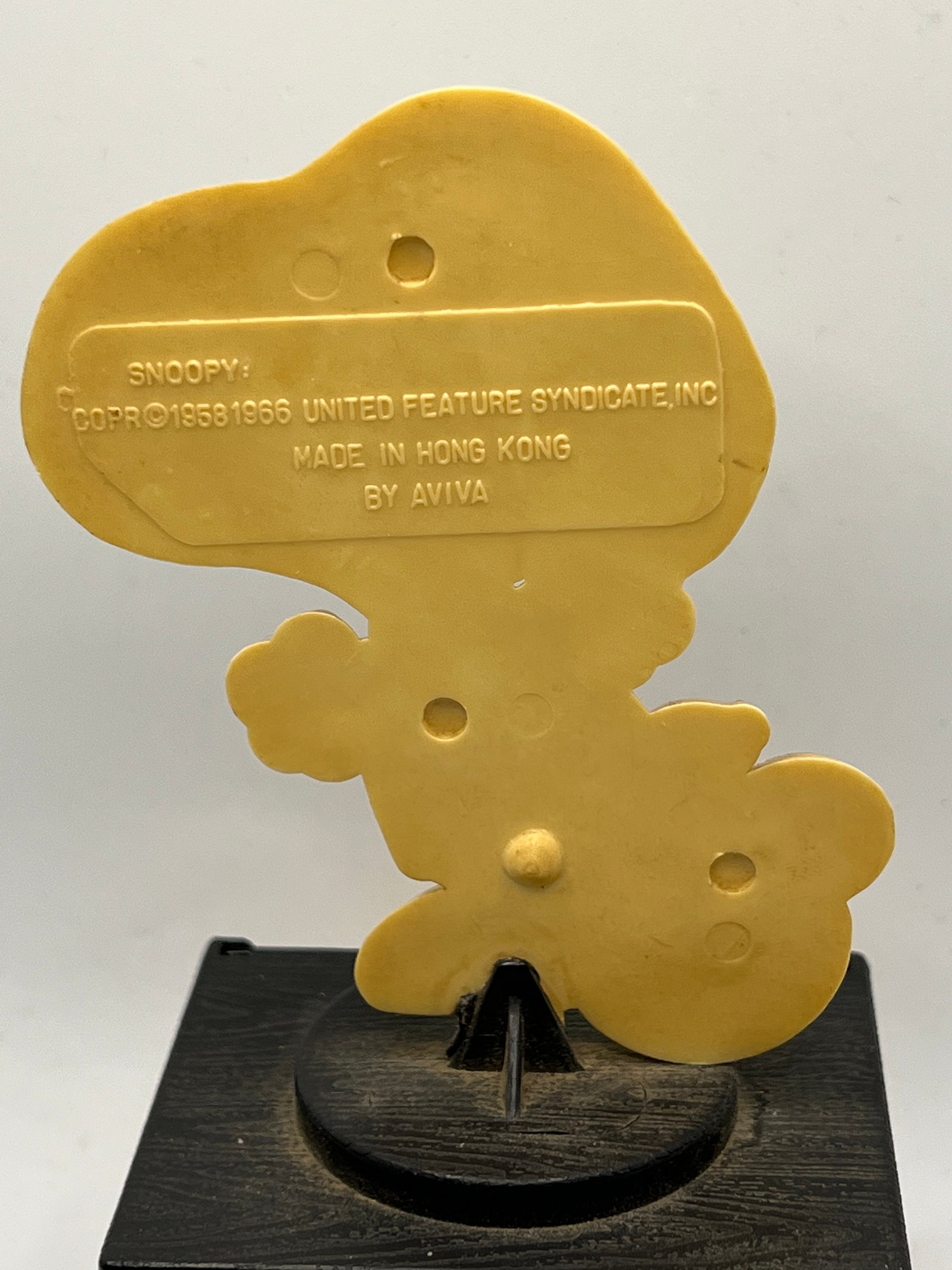 1970's Aviva Peanuts Snoopy Soccer Trophy “world's Greatest Soccer