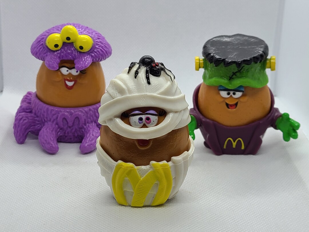 Vintage Mcdonald's Happy Meal Halloween Chicken Mcnugget Toys. Sold