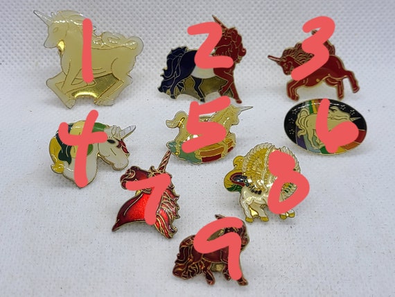 Vintage Collectable Enamel Unicorn Pins. Sold Sep… - image 2