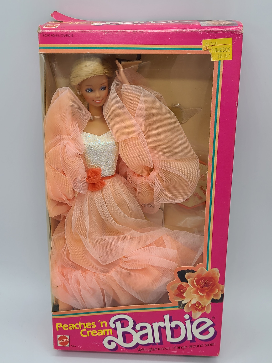 1984 Mattel Peaches n Cream Barbie with Original Box. Etsy