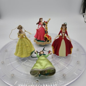 Vintage Disney&#39;s Beauty and the Beast Belle Christmas Ornaments.  Sold Separately!