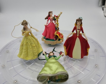 Vintage Disney&#39;s Beauty and the Beast Belle Christmas Ornaments.  Sold Separately!