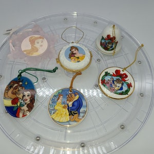 Vintage Disney&#39;s Beauty and the Beast Christmas Ornaments.  Sold Separately!