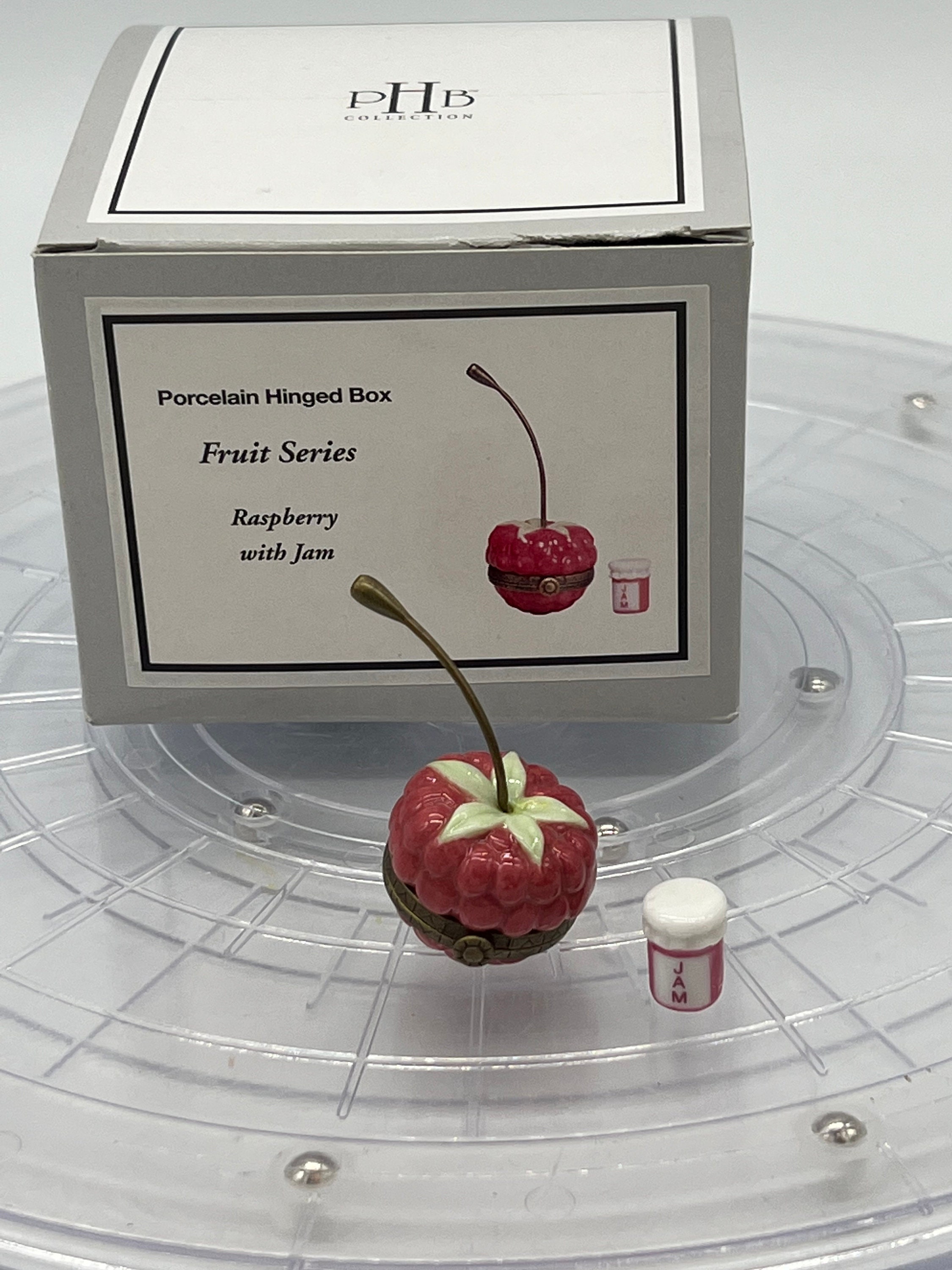 Raspberry Porcelain Hinged Trinket Box - Fruit Series - Etsy