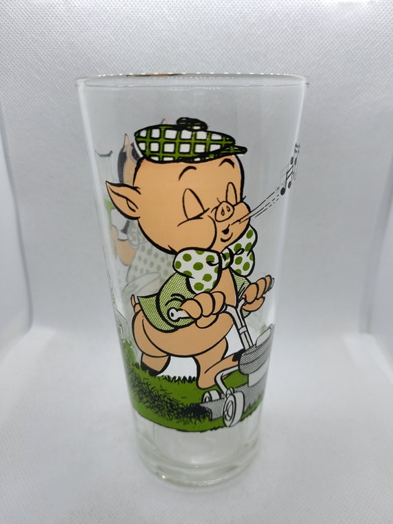 Vintage 1976 Warner Porky Pig & Petunia Pig Glass - Etsy