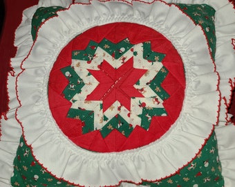Vintage Handmade Christmas Decorative Throw Pillow