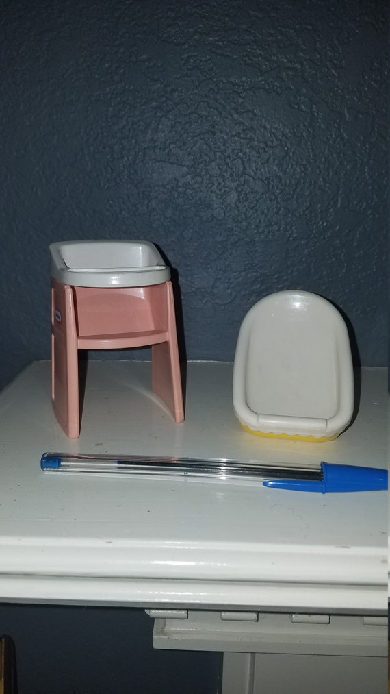 Vintage Little Tikes Dollhouse Highchair And Carseat Etsy