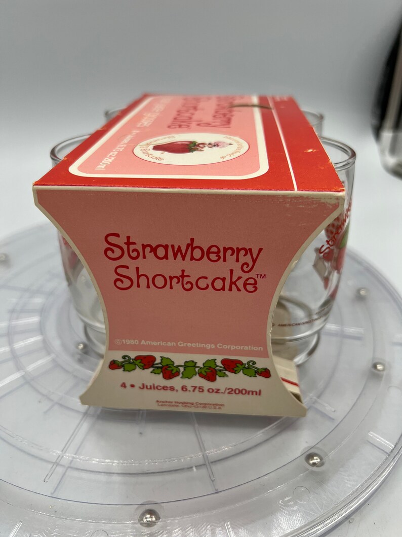 Vintage 1980s Strawberry Shortcake Fruit Juice Glasses Set of Etsy