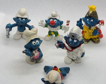 Smurfs Big Mac Smurf McDonalds Hamburger Vintage Figure Happy Meal Toy Figurine Smurfs Big Mac Smurf McDonalds Hamburger Vintage Figure Happy Meal Toy Figurine