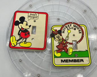 Disney’s  Mickey Mouse  Light Switch Covers. Made in the USA. In good condition. Sold separately!