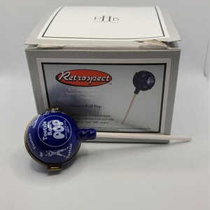 1998 Blaue Tootsie Pop Porzellan Dose mit Original Box.