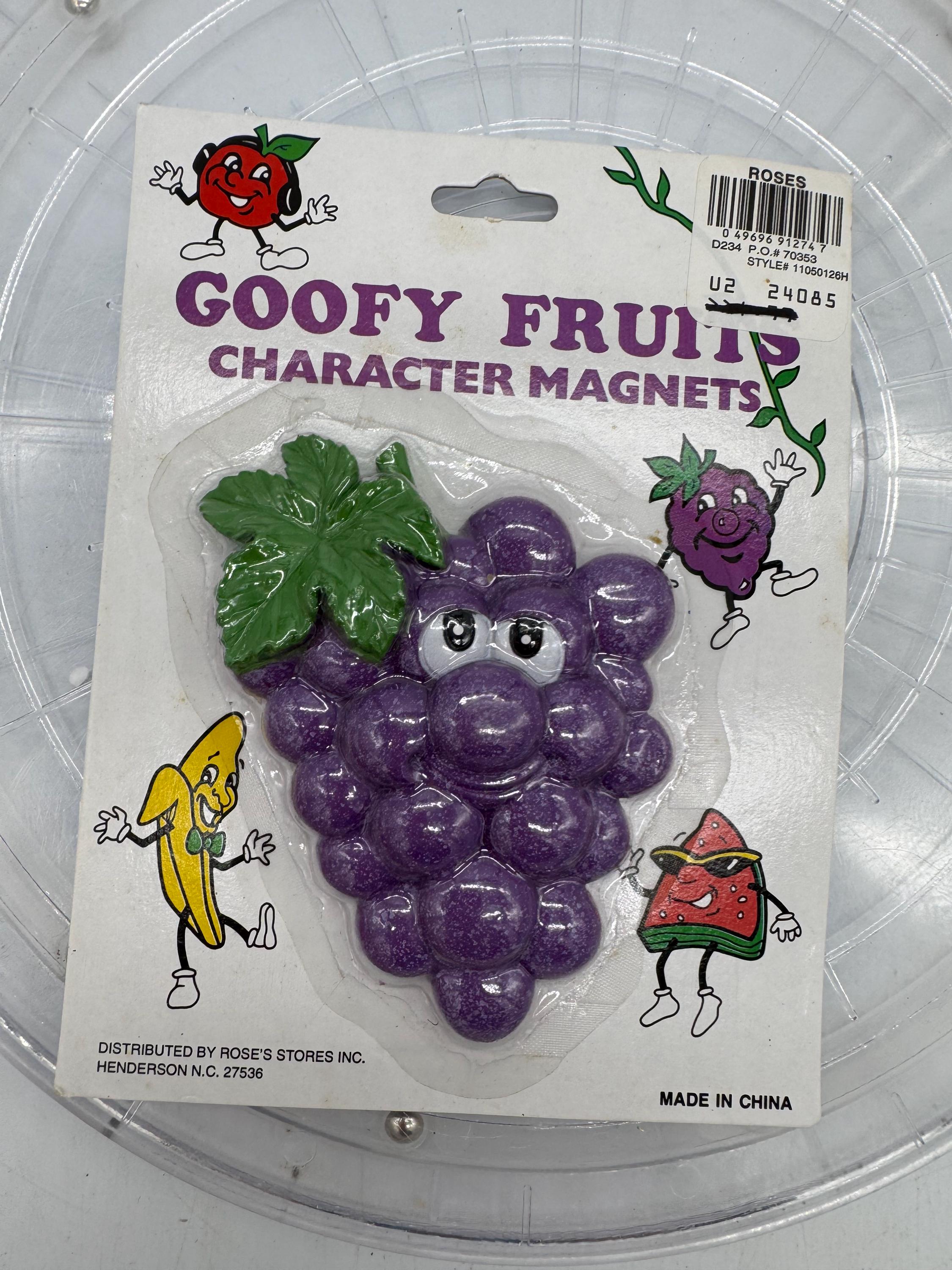 Anthropomorphic Adorable Goofy Fruit Refrigerator Magnet Mint in