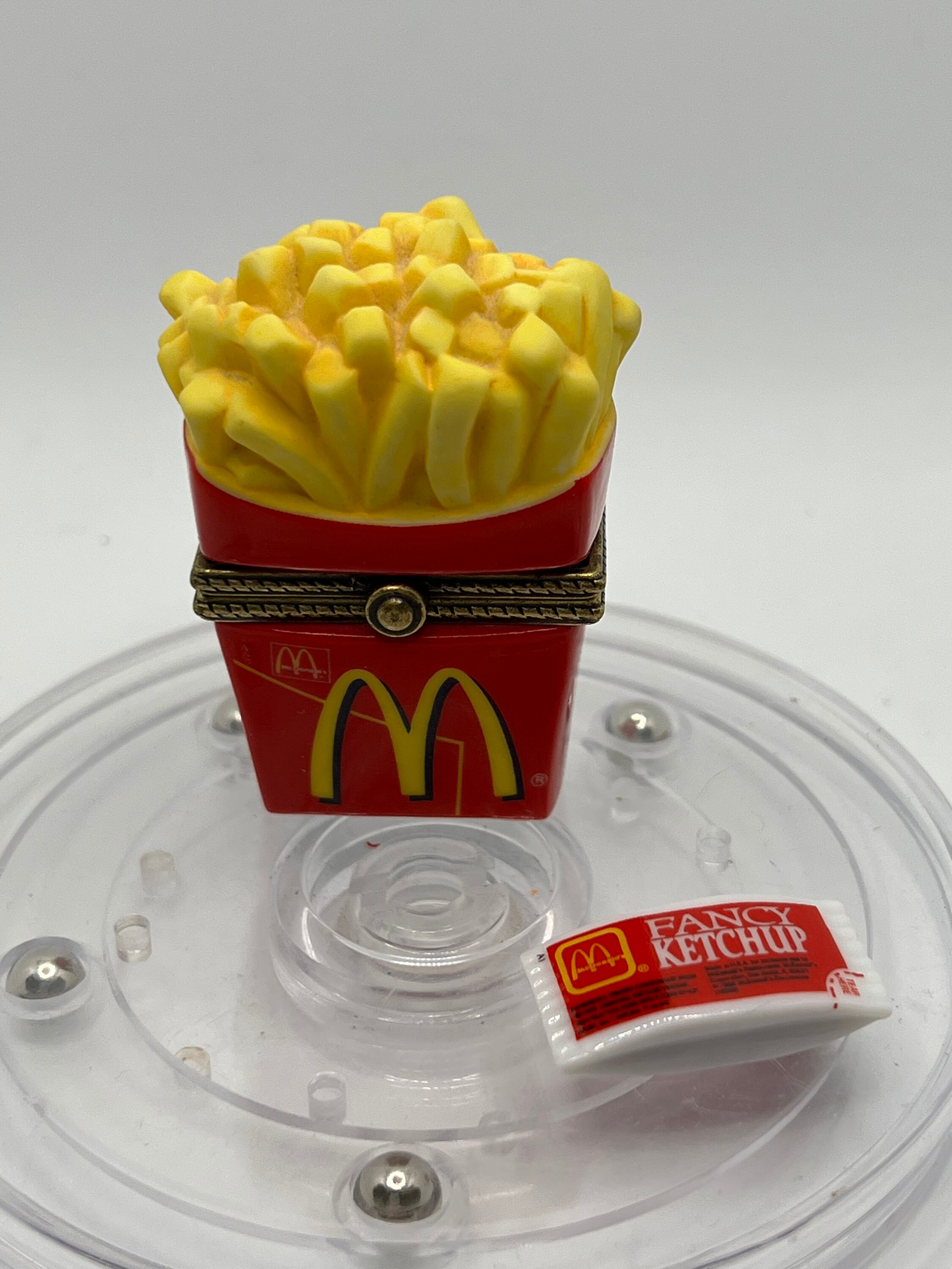 Mcdonald's French Fry Porcelain Hinged Box With Ketchup Packet
