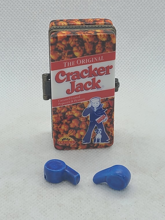 Vintage Cracker Jacks Porcelain Hinged Box With Whistle Etsy