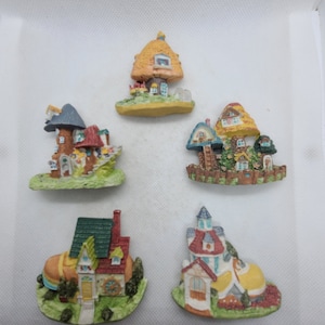 Vintage Fairy or Knome Houses Refrigerator Magnets. Sold Separately!