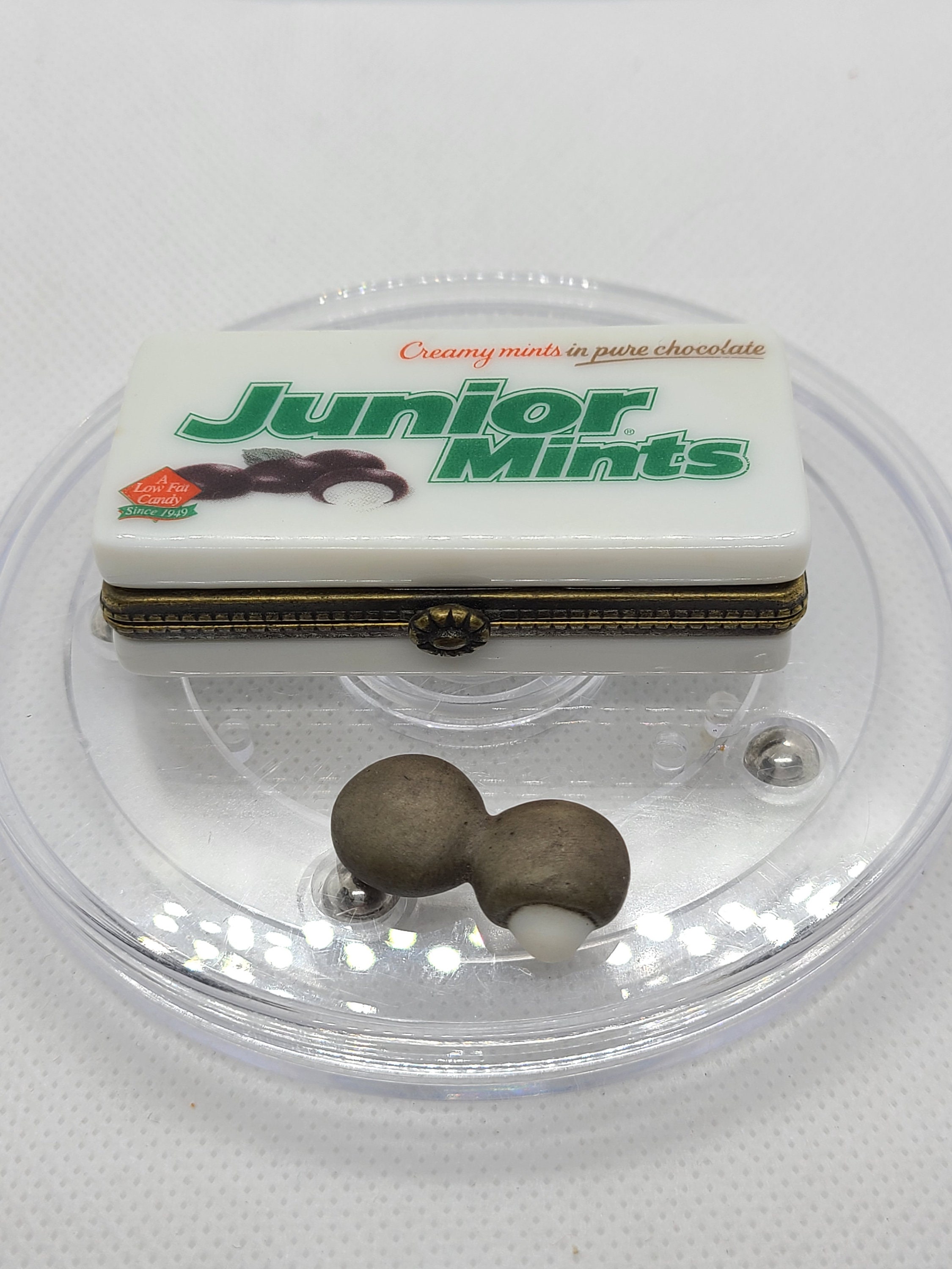 Creamy Junior Mints Porcelain Hinged Box With Mint Trinket. - Etsy