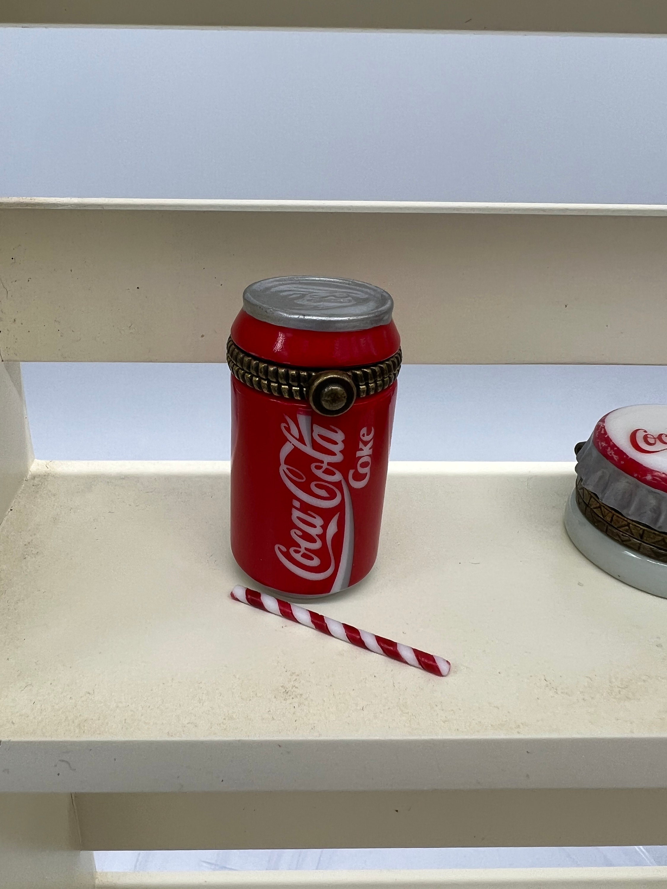 Vintage Coca-cola Hinged Trinket Box Set: Can, Bottle Cap, Machine