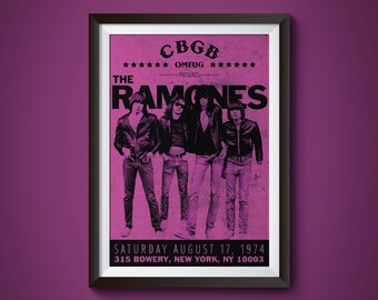 Ramones Girl Rock Wall Art Birthday or Anniversary gift. Picture Frame Graphic Design Fan Art Framed Print