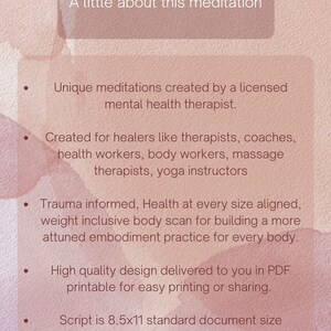 Embodiment Meditation Script, Body Scan Practice, Inclusivity, Somatic ...