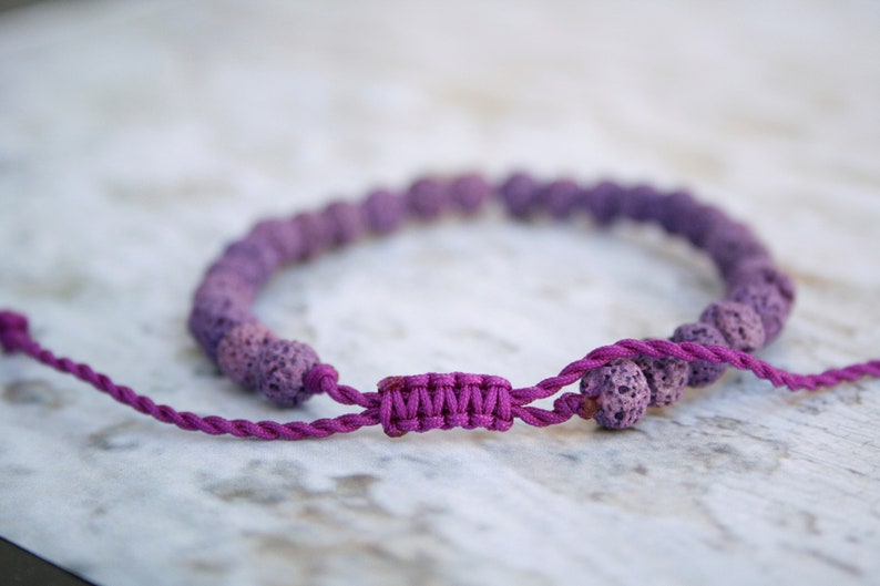 Men Gift Birthday Gift Stackable bangle Men Healing Bracelet Men Bead Bracelet For Him Zen Bracelet Purple Lava Bracelet Lava 6mm
