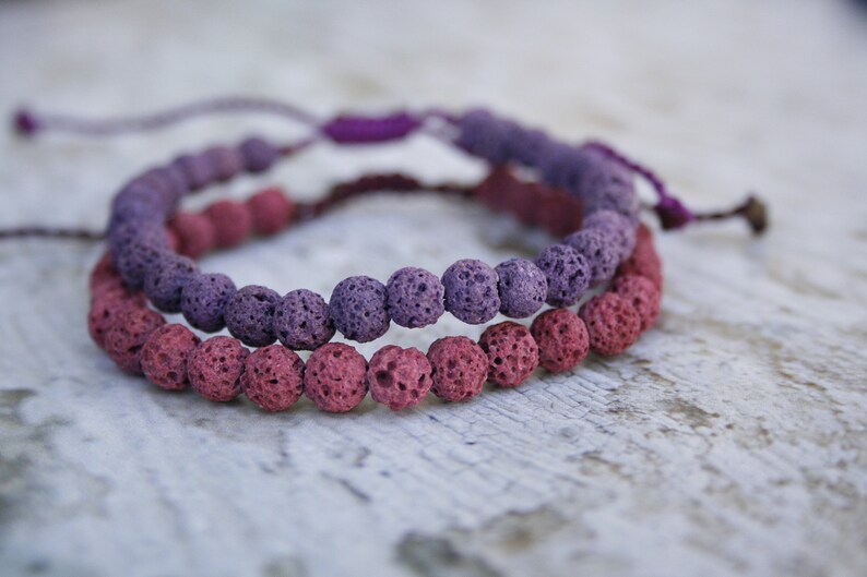 Men Gift Birthday Gift Stackable bangle Men Healing Bracelet Men Bead Bracelet For Him Zen Bracelet Purple Lava Bracelet Lava 6mm
