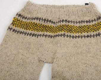 Woolen trousers, woolen pants, hand knitted trousers, natural sheep wool, warm clothes, winter clothes, Christmas gift, hand knitted pants