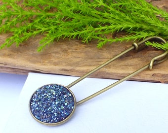 Shawl pin, scarf pin, decorative pin, shawl brooch, scarf pin, sparkly shawl pin, pin for shawl, stitch counter, Xmas gift, Borealis sparkle