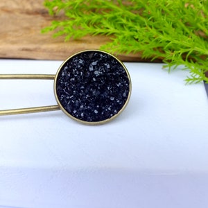 Shawl pin, scarf pin, decorative pin, shawl brooch, scarf pin, black shawl pin, pin for shawl, stitch counter, Xmas gift, black sparkle