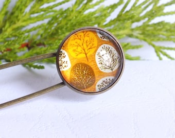 Shawl pin, scarf pin, decorative pin, shawl brooch, scarf pin, rustic shawl pin, cabochon shawl pin, pin for shawl, stitch counter,