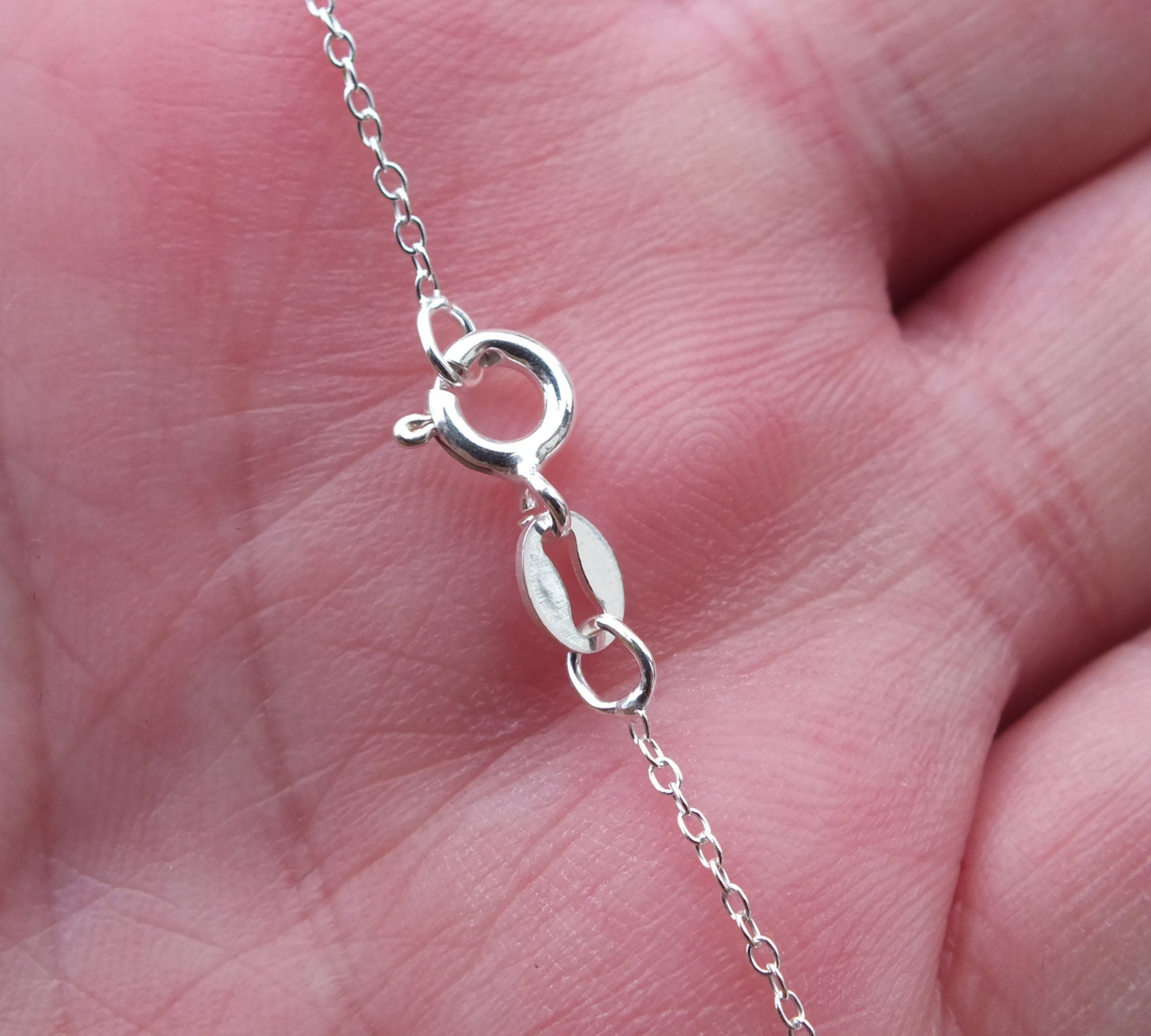 Sterling Silver Initial Necklace, Letter I Necklace, Initial