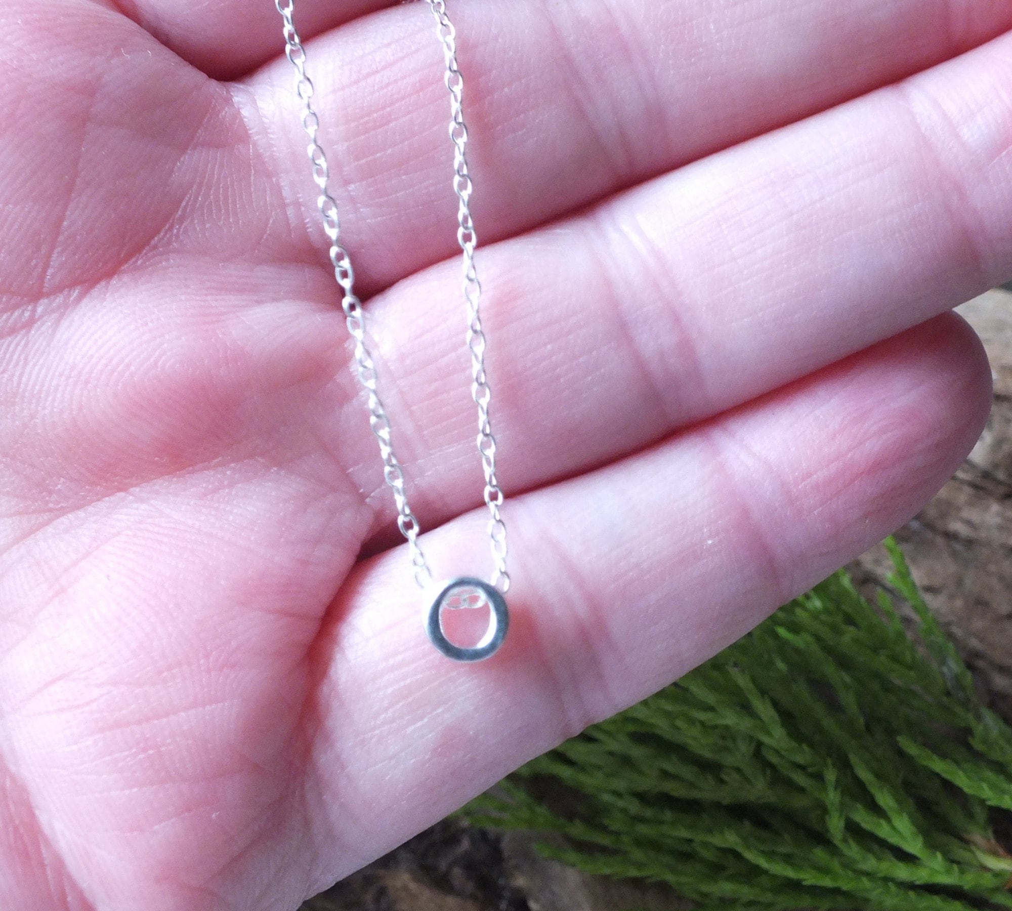 Sterling Silver Initial Necklace Letter O Necklace Initial O Etsy UK