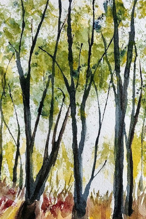 Original Watercolor Matted On Acid Free Mat Backed Etsy