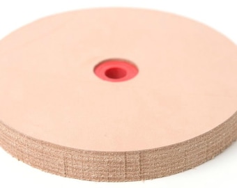 Leather Stropping Wheel in 6, 5, & 3 Inch SizesBuffing Compound Included Pro Sharpening Supplies