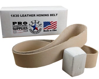 1x30 Leather Honing Strop Belt -Compound Included Pro Sharpening Supplies
