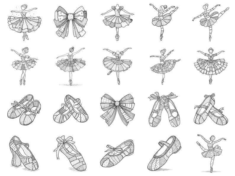 Balletcore Patchwork Photoshop Brushes & Procreate Stamps – 100 ...