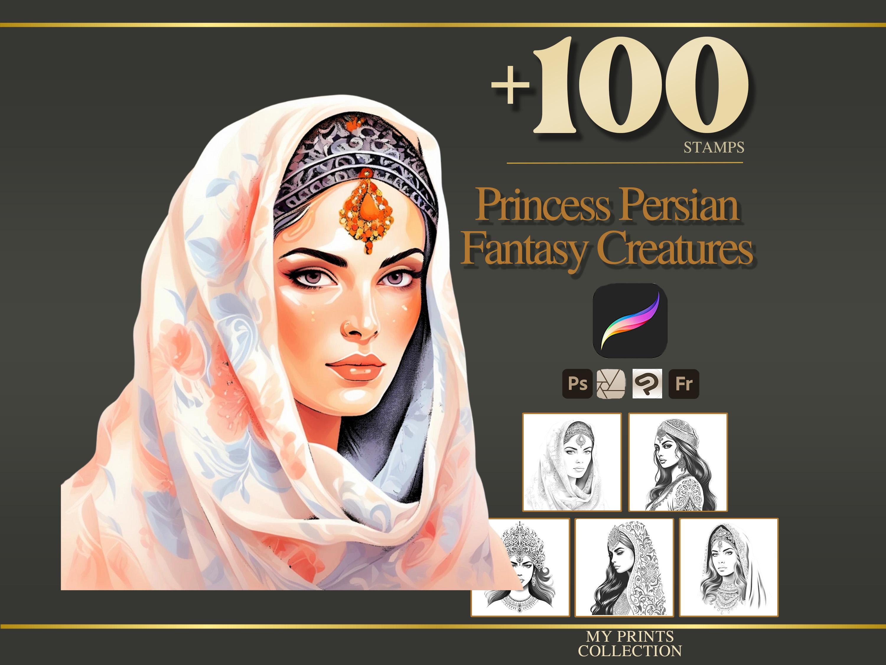 Persian Princess Procreate Stamps & Photoshop Brushes – 100+ Fantasy ...