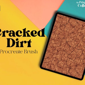 Cracked Dirty Ground Procreate Single Brush, Cracked Floor, Concrete, Rocky Stones, Concrete Pebble, Cobblestones, Wood, Mud, Sand, Clay