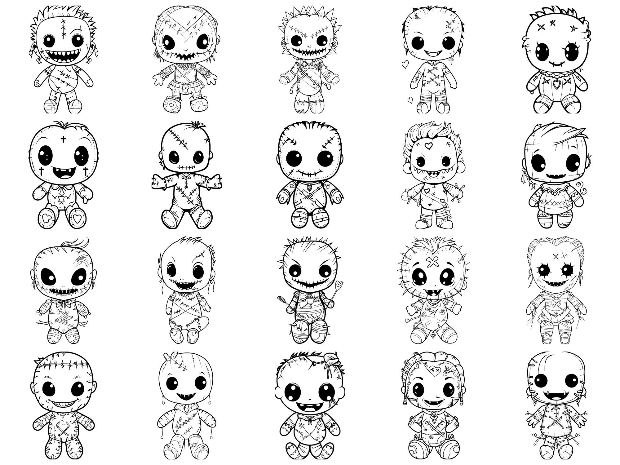 Voodoo Pinned Doll Halloween Procreate Stamps & Photoshop Brushes – 100 ...